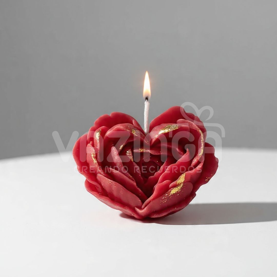 Vela Rosa Corazón
