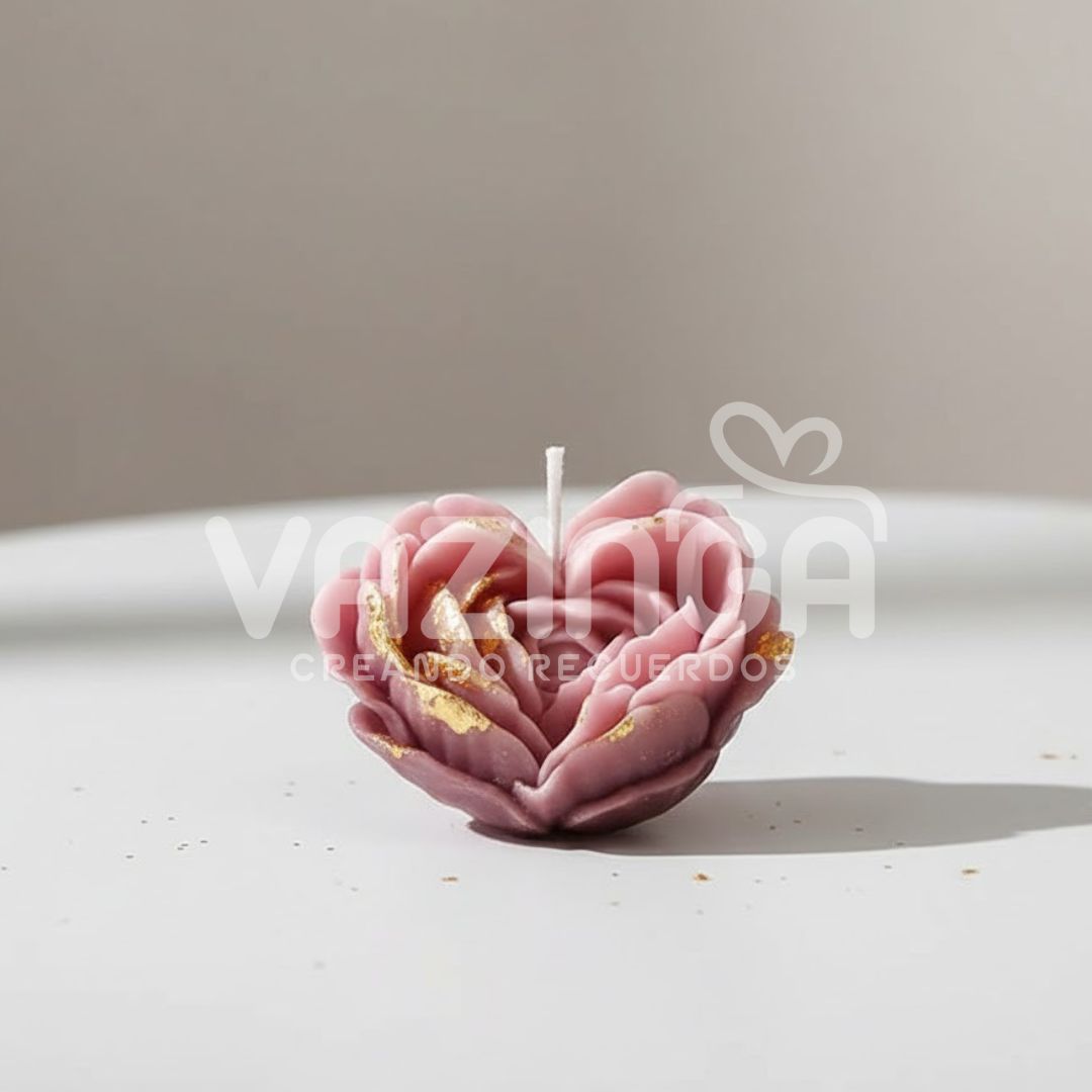 Vela Rosa Corazón - Image 3