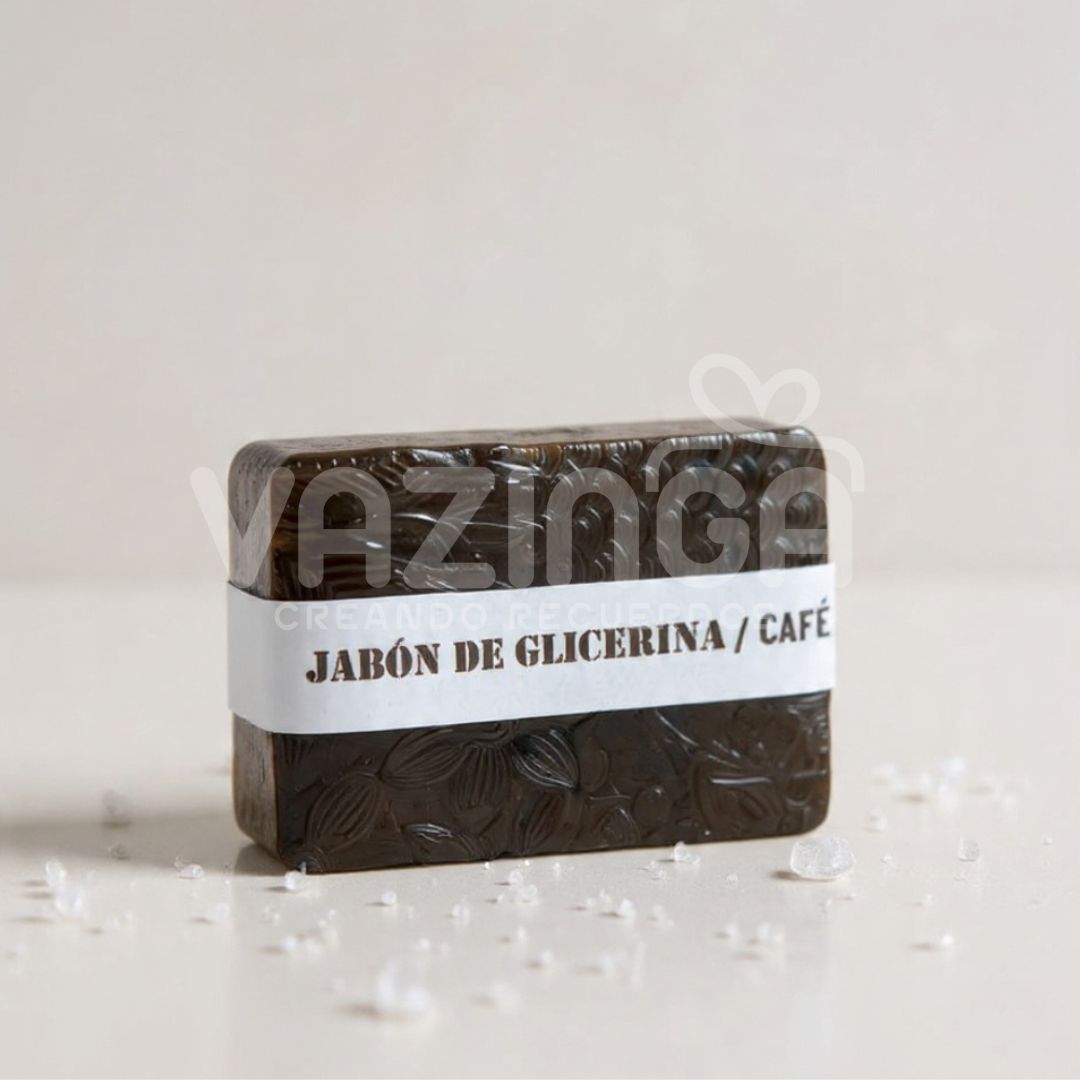 Jabón rose rectángular de café - Image 2