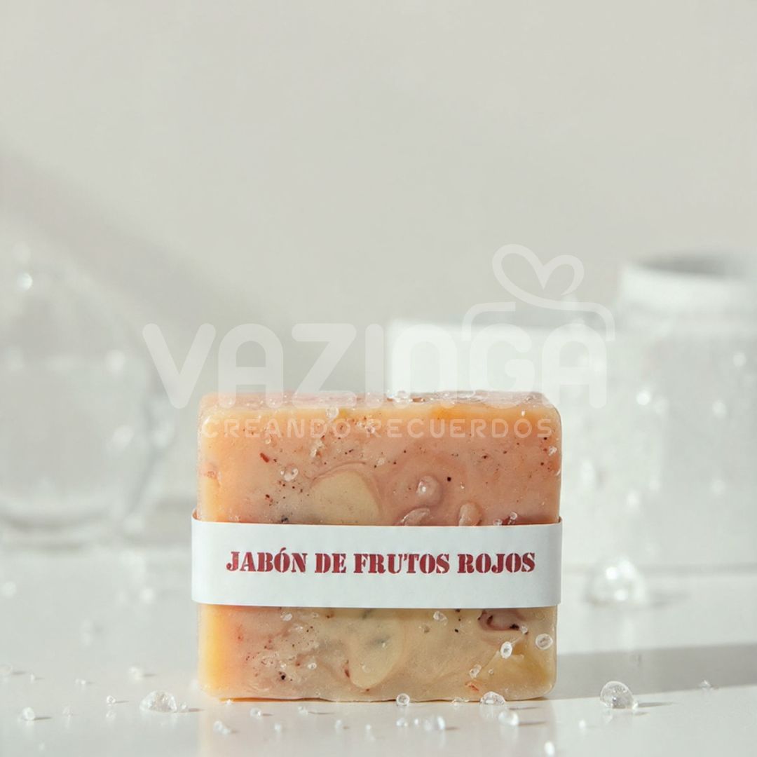 Jabón rose rectángular de Frutos rojos - Image 2