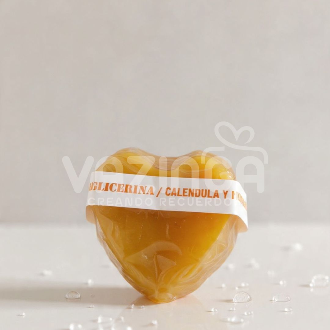 Jabón corazón de caléndula y manzanilla - Image 3