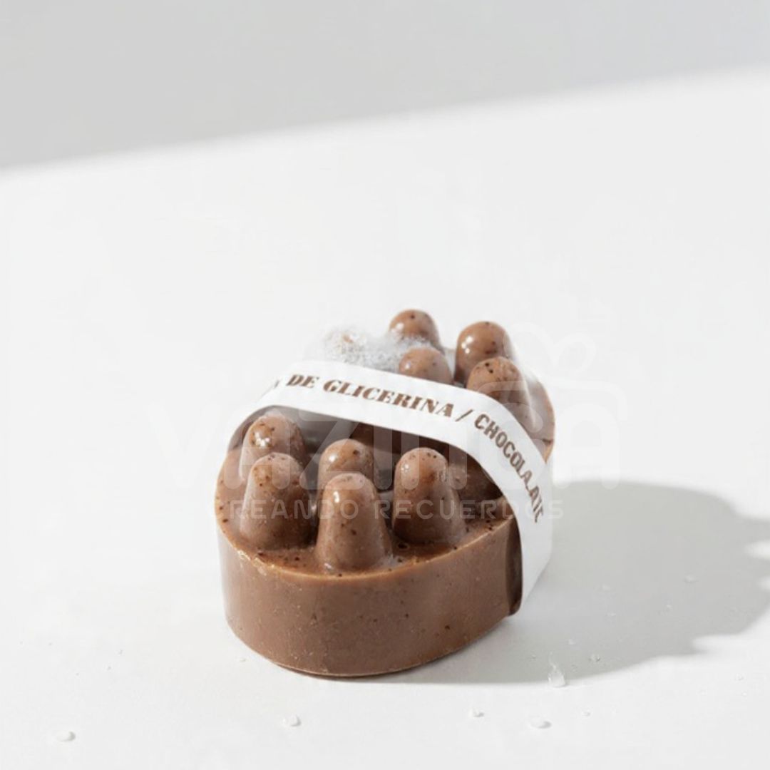 Jabón masajeador de chocolate
